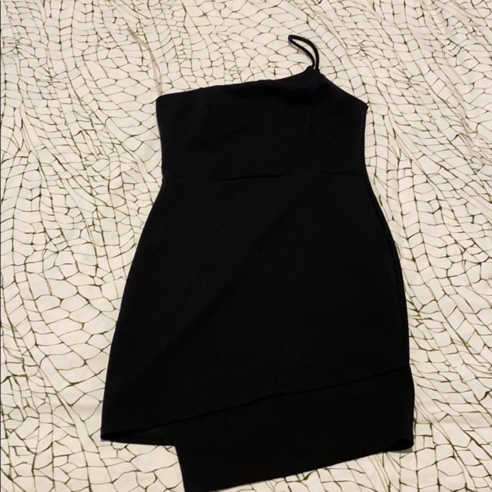 Blue Blush black 1 strap dress